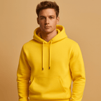 Men casual hoodie regular fit with drawstring hood and kangaroo pocket