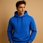 Men casual hoodie regular fit with drawstring hood and kangaroo pocket