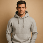 Men casual hoodie regular fit with drawstring hood and kangaroo pocket
