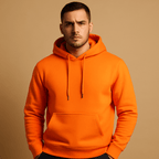 Men casual hoodie regular fit with drawstring hood and kangaroo pocket