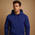 Men casual hoodie regular fit with drawstring hood and kangaroo pocket