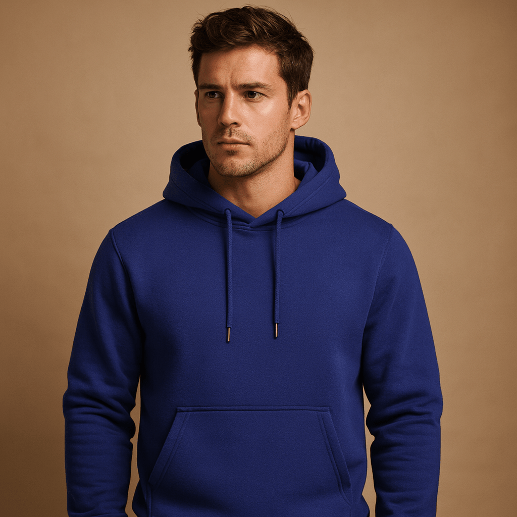 Men casual hoodie regular fit with drawstring hood and kangaroo pocket