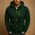Men zip up hoodie regular fit with drawstring hood