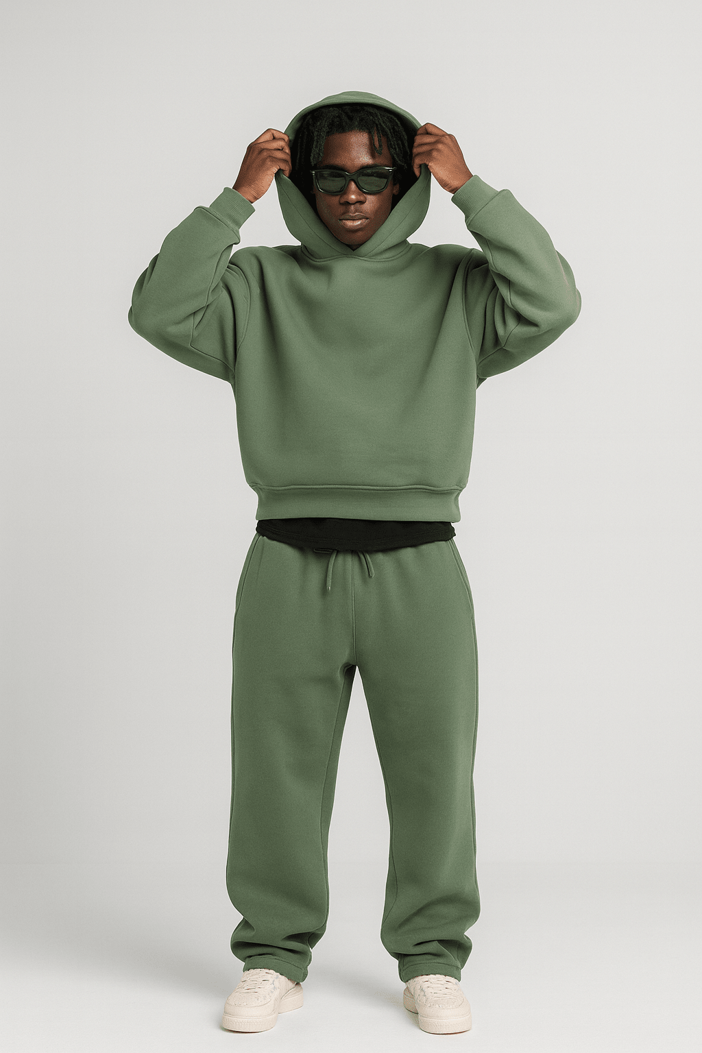 Men 2 piece tracksuit oversized hoodie and jogger set