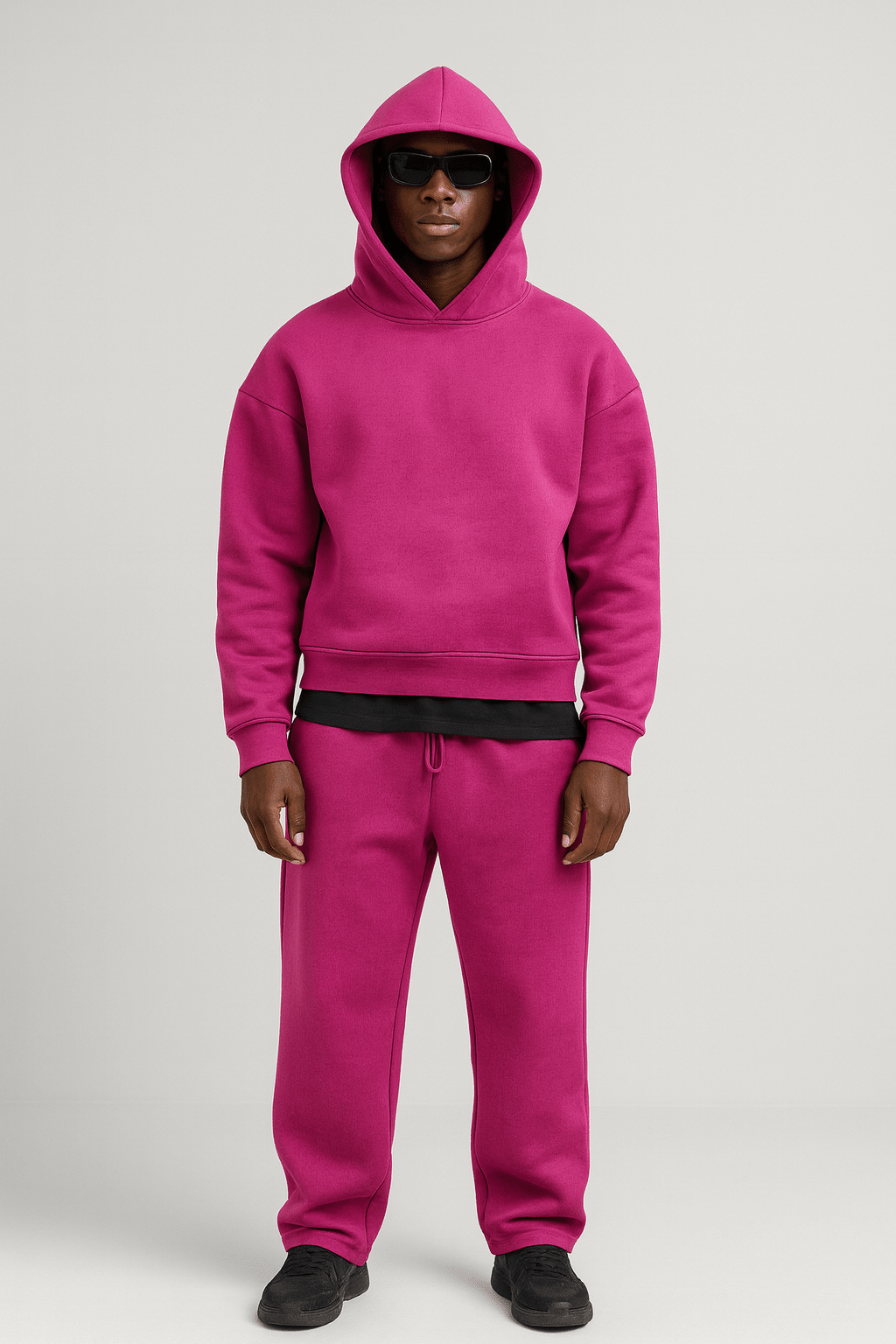 Men 2 piece tracksuit oversized hoodie and jogger set