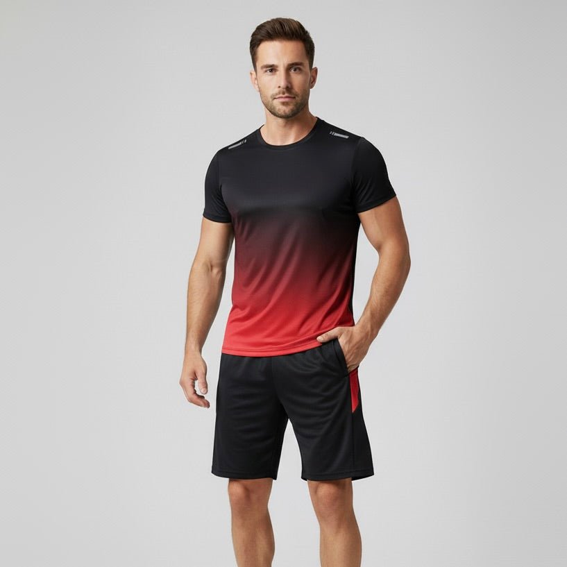 Men's sport set T-shirt and shorts breathable quick-dry activewear