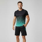 Men's sport set T-shirt and shorts breathable quick-dry activewear