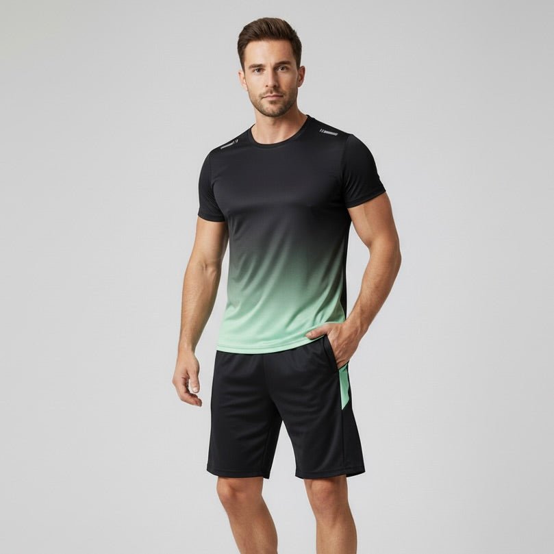 Men's sport set T-shirt and shorts breathable quick-dry activewear