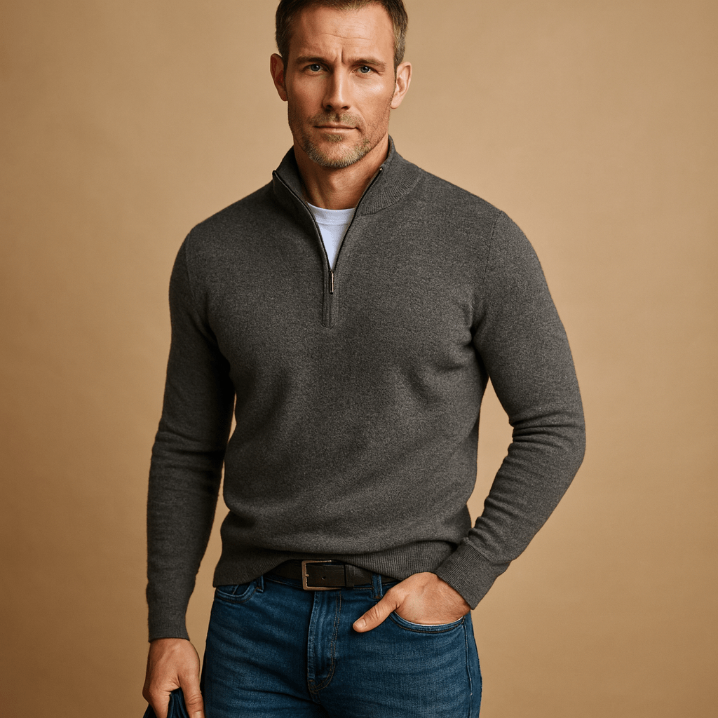 Men half zip pullover regular fit in multiple colours