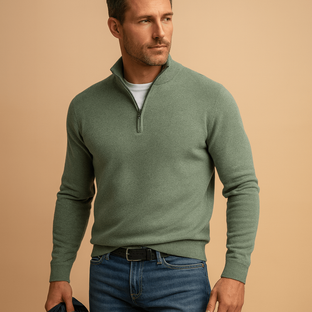 Men half zip pullover regular fit in multiple colours