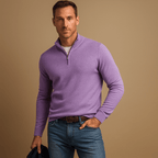 Men half zip pullover regular fit in multiple colours