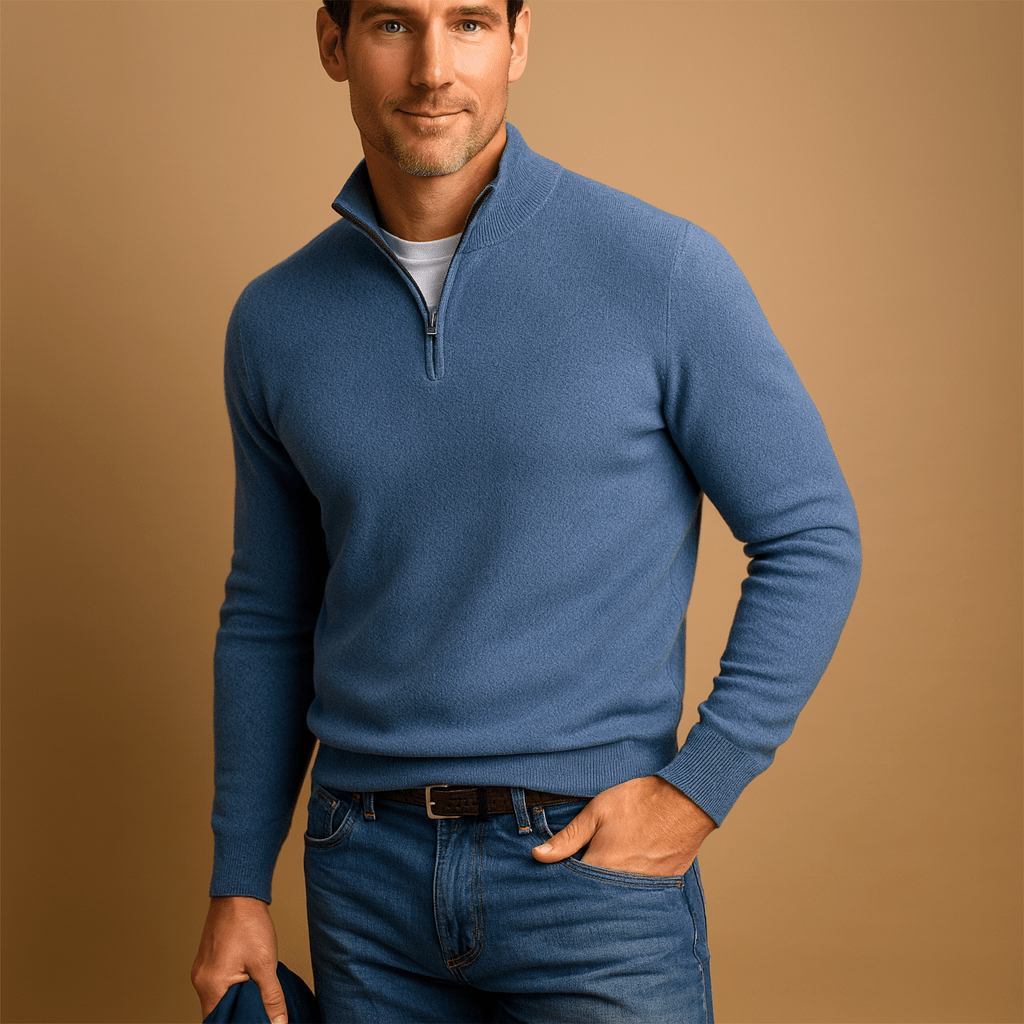 Men half zip pullover regular fit in multiple colours
