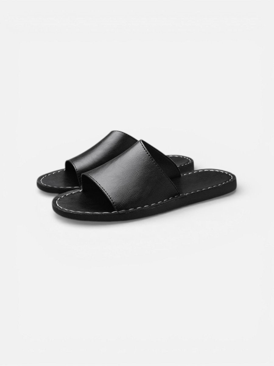 Chinelos Masculinos | Tira Larga, Conforto Ortopédico | Marrom e Preto
