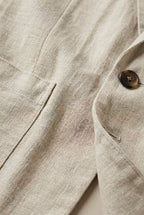 Men's linen suit set relaxed fit blazer and trousers, S to 4XL
