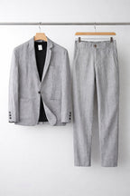 Men's linen suit set relaxed fit blazer and trousers, S to 4XL