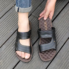 Sandálias Masculinas | Tiras Largas, Couro | Conforto Ortopédico
