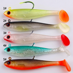 Soft plastic swimbait with lead jig head for bass and pike fishing