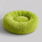 Anti-anxiety calming dog bed faux shag nest raised edges multiple sizes