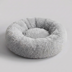 Anti-anxiety calming dog bed faux shag nest raised edges multiple sizes