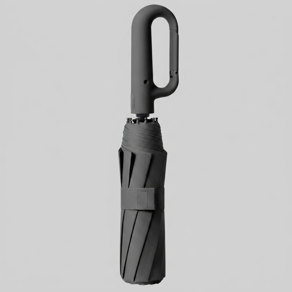 Auto lock folding umbrella wind resistant with hook handle 105 cm canopy