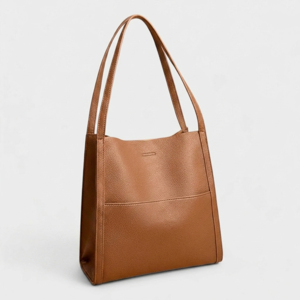 Structured handbag women's shoulder bag with zip top and tassel detail