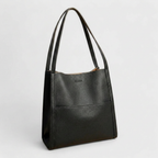 Structured handbag women's shoulder bag with zip top and tassel detail