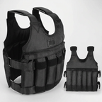 Adjustable weighted vest for strength and conditioning training up to 110 lbs black