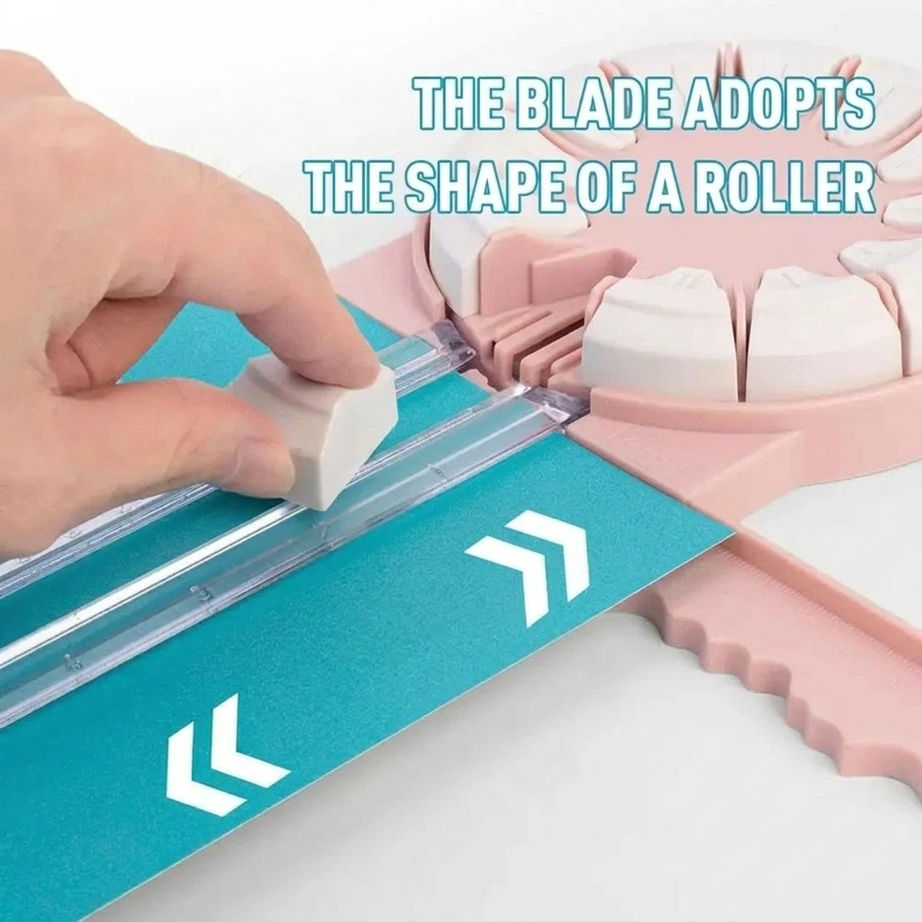 12 in 1 paper trimmer cutter with 360 rotating blade and anti-slip base