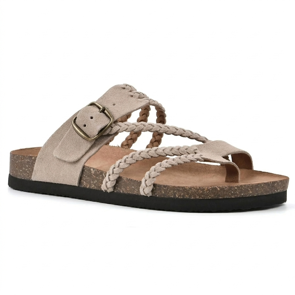 Women's Sandals | Woven Strap Flats | Lightweight Breathable Summer