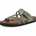 Women's Sandals | Woven Strap Flats | Lightweight Breathable Summer