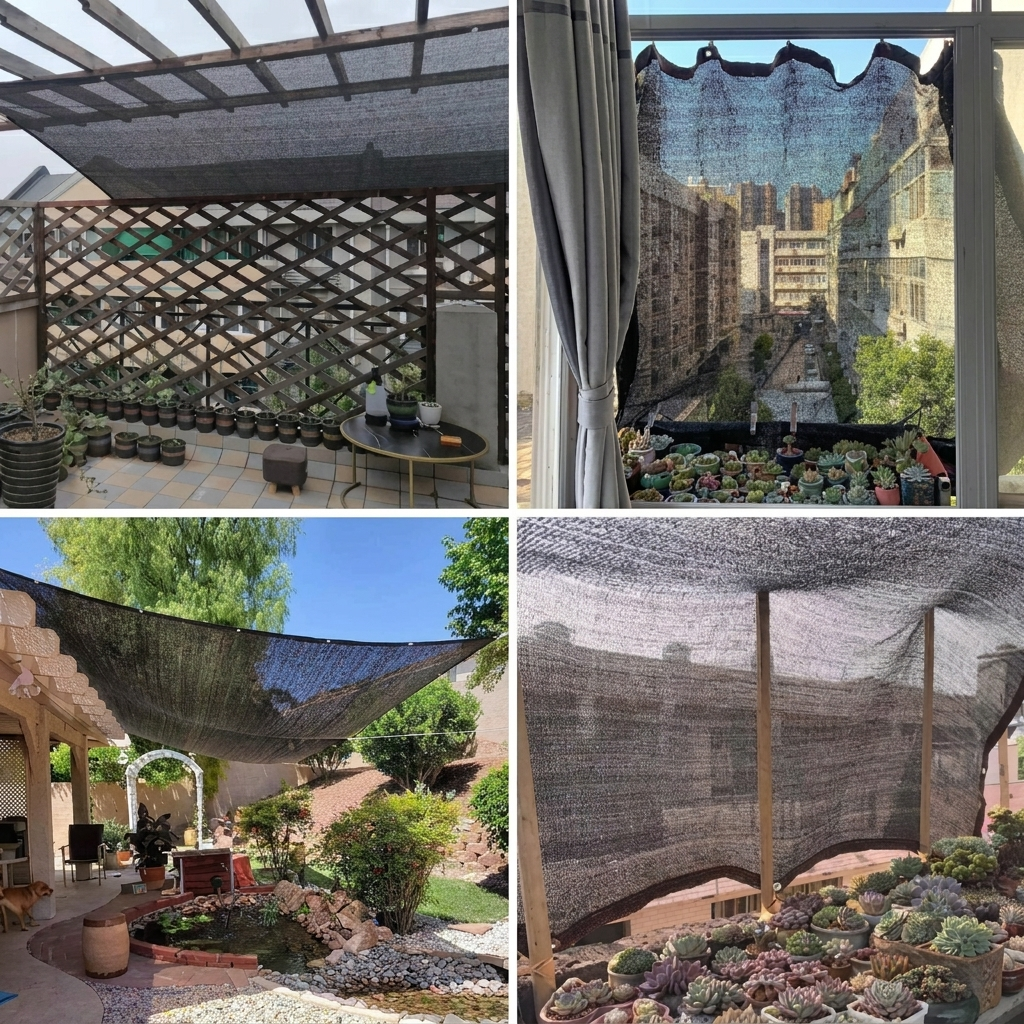 Anti UV sun shade net for garden patio balcony breathable mesh outdoor