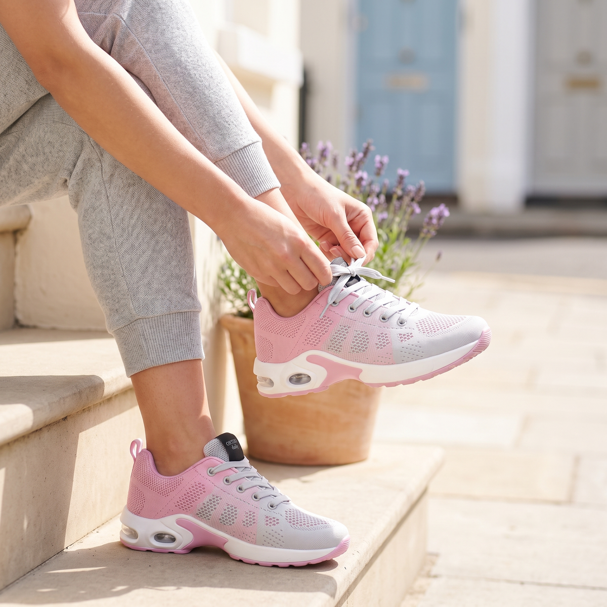 Orthopedic Shoes Women Breathable Knit Sneakers Arch Support Insole
