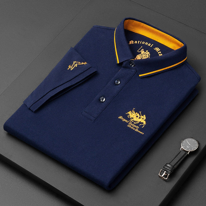 Polo Shirt Men Short Sleeve Collared Top Soft Comfort Menswear