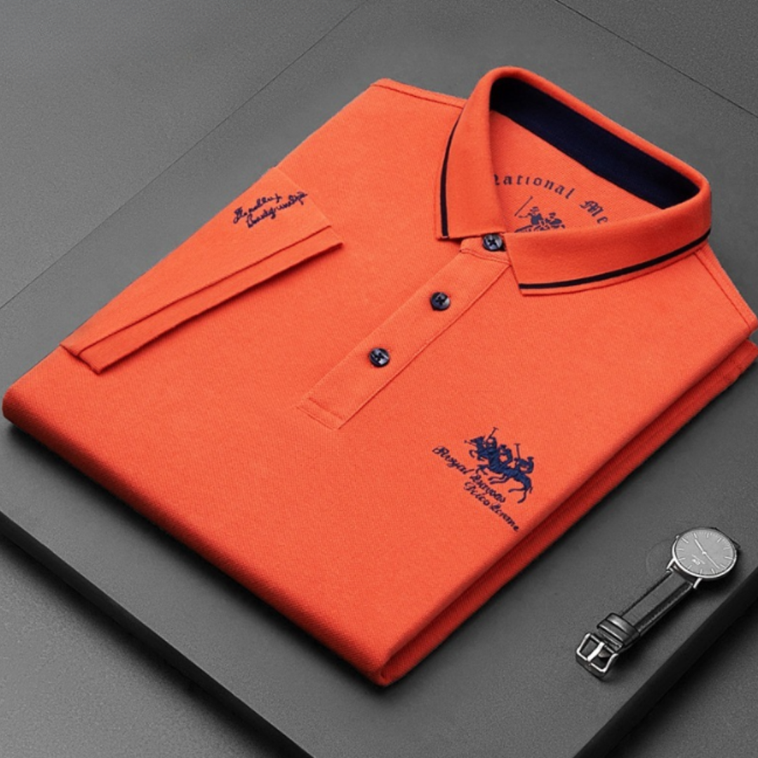 Polo Shirt Men Short Sleeve Collared Top Soft Comfort Menswear
