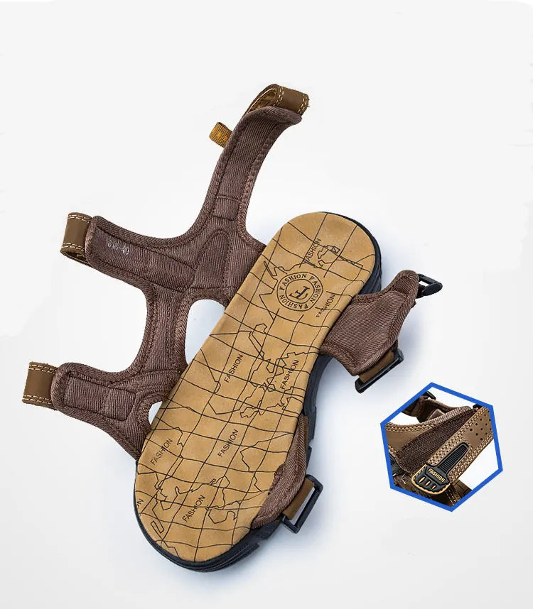 Supportive sandals for men and women with arch support and adjustable hook-and-loop strap