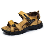 Supportive sandals for men and women with arch support and adjustable hook-and-loop strap