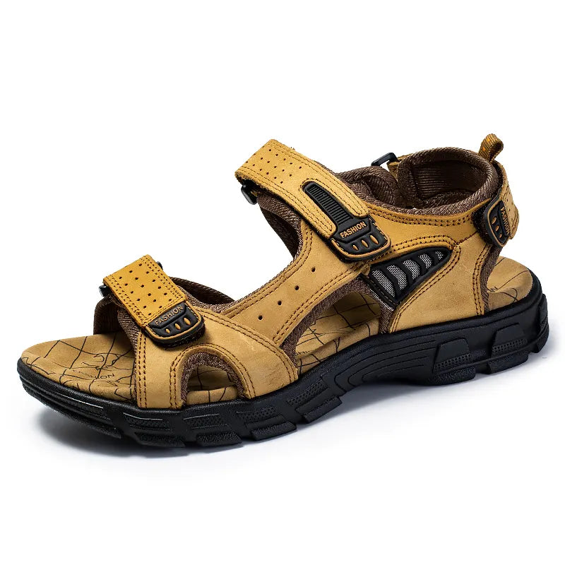 Supportive sandals for men and women with arch support and adjustable hook-and-loop strap