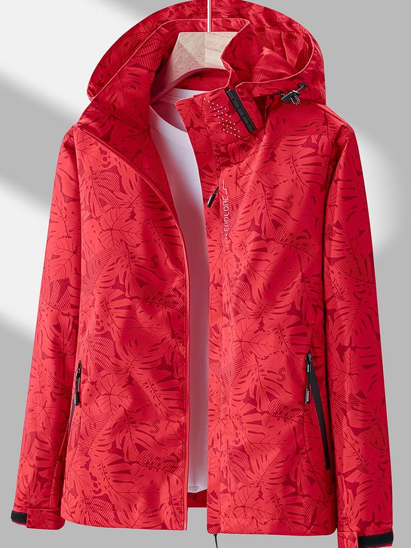 Men waterproof windproof jacket lightweight full-zip all season