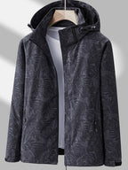 Men waterproof windproof jacket lightweight full-zip all season
