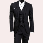 Men's 3-piece suit slim fit blazer vest trousers formal occasion