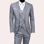 Men's 3-piece suit slim fit blazer vest trousers formal occasion
