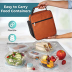 Food storage container set 35-piece airtight lids stackable leak-resistant
