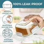 Food storage container set 35-piece airtight lids stackable leak-resistant