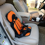 Portable child car seat with 5-point harness, foldable and lightweight for travel