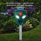 Solar animal repeller 360 degree ultrasonic motion sensor IP44 outdoor