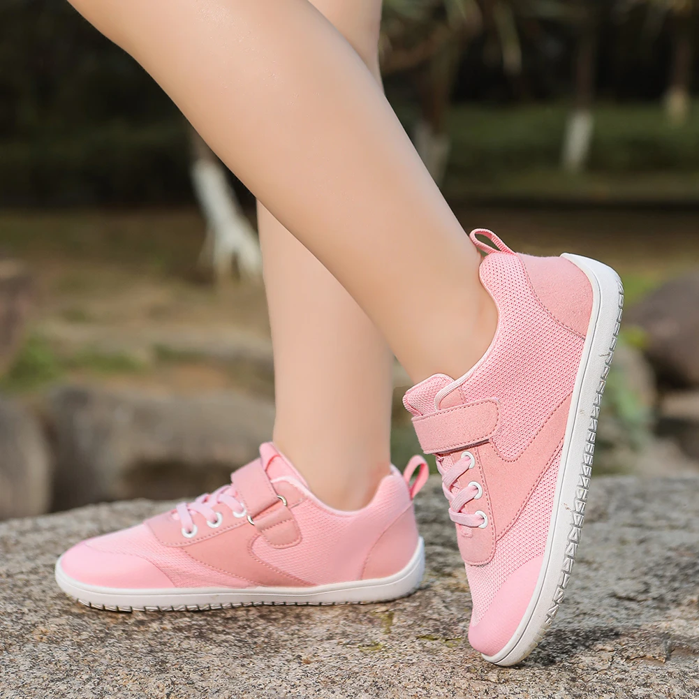 Kids barefoot sneakers breathable lightweight with anti-slip rubber sole