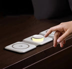 3-in-1 travel charger wireless Qi foldable compact dual USB