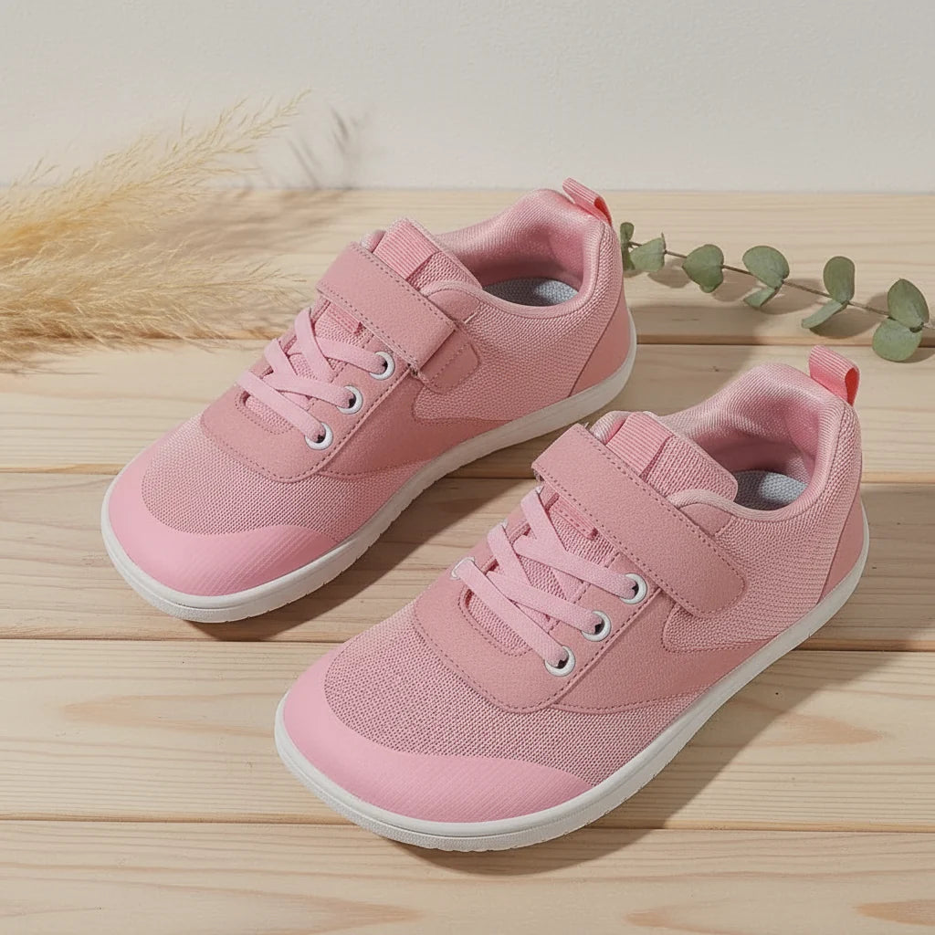Kids barefoot sneakers breathable lightweight with anti-slip rubber sole