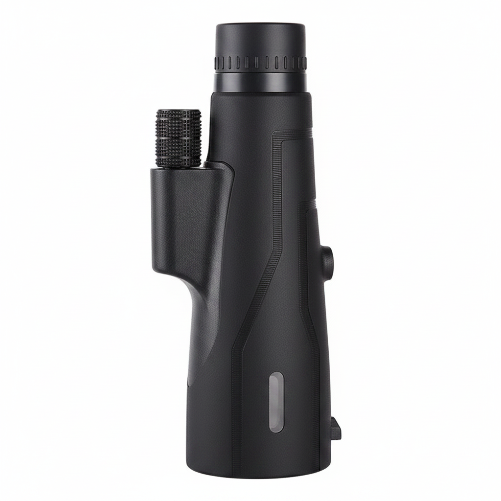 Monocular telescope waterproof night vision 12x zoom black, portable stargazing