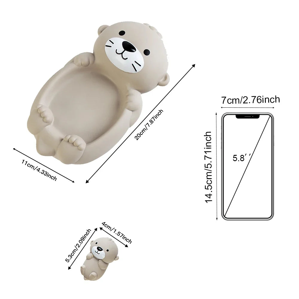 Bath toys otter family 4-piece set, safe plastic kids water play figures